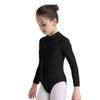 Child Long Sleeve Mock Neck Professional Ballet Dance Leotard Girls Gymnastics Bodysuit Unitard