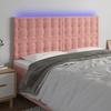 VidaXL LED Headboard Bedroom Furniture Double Bed Accessory Head of Bed Frame Interior Pink 3122923