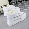 Fashion Women Winter Platform Sneakers Warm Fur Plush Insole Women Chunky Shoes Lace-up Tennis Shoes Woman Mujer 8CM Cotton Shoes