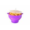 1/3Pcs Silicone DIY Microwave Popcorn Bowl Bucket Red Popcorn Maker with Lid Chips Fruit Dish High Quality Kitchen Easy Tools