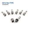 1set GX12 Nut Type Male + Female 12mm  2/3/4/5/6/7 Pin Circular Aviation Socket Plug Wire Panel Connector