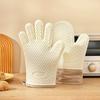 Anti-scald Silicone Oven Mitts for Kitchen Non-Slip Insulated Microwave Gloves for Baking BBQ Gloves Heat Insulation Mittens