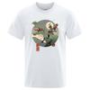 Japanese Harajuku Ukiyo E Jurassic Samurai Clothes Men Fashion Street Loose T Shirts Oversize Tee Clothes Cotton T-Shirt