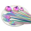 1-Piece Rainbow 18/10 Stainles Steel Dinnerware Set Colorful Dinner Butter Knife Fork TeaSpoon Silverware Set Cutlery Set
