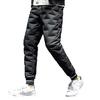 Autumn Winter Down Pants Elastic Waist Drawstring Solid Color Thickened Warm Pants Windproof Snow Warm Cotton Pants