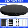 8/10/12FT Round Swimming Pool Covers Summer Pool Cover Protector Heavy Duty Tear Resistant Pool Cover For Aboves Ground Pools