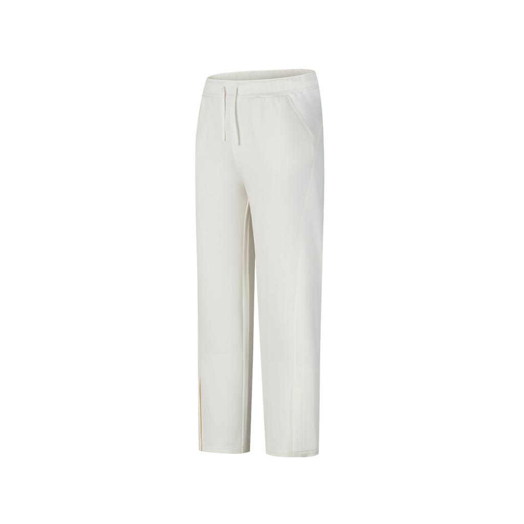 SAUCONY Sport High Street Solid Color Simple Lace Straight Casual Pants Women Pants Oatmeal-White SC1240164A-WT30