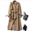 Trench Coat Women In The Long Section of The Spring and Fall New Korean Version of The Large Size Coat Over The Knee Jacket