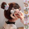 (Projector)Women Fashion Plush Hair Tie Cute Rabbit Tie Hair Head Rope Ponytail Holster