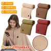 USB Charging Electric Heating Shawl - Fast Heating Carbon Fiber, Soft Washable Sofa Warming Blanket for Winter
