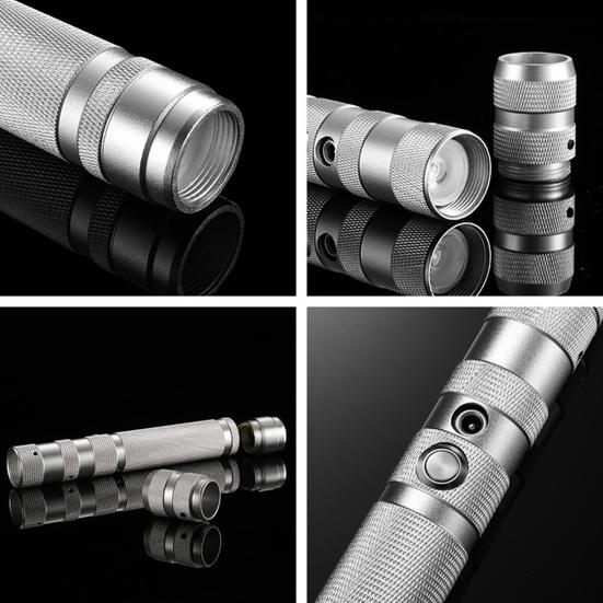 1/2Pcs RGB Lightsaber Alloy Handle Rechargeable Retractable Swing Dueling LED Light Up Stick Toy Cosplay Performance Prop Kids Movie Fans Gift