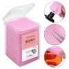 Pink Eyelash Glue Wipes: 200 Cotton Pads for Cleaning Glue Bottles