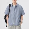 Summer Thin Japanese Retro Short-sleeved Shirt Men's American New Loose Mid-sleeved Shirt