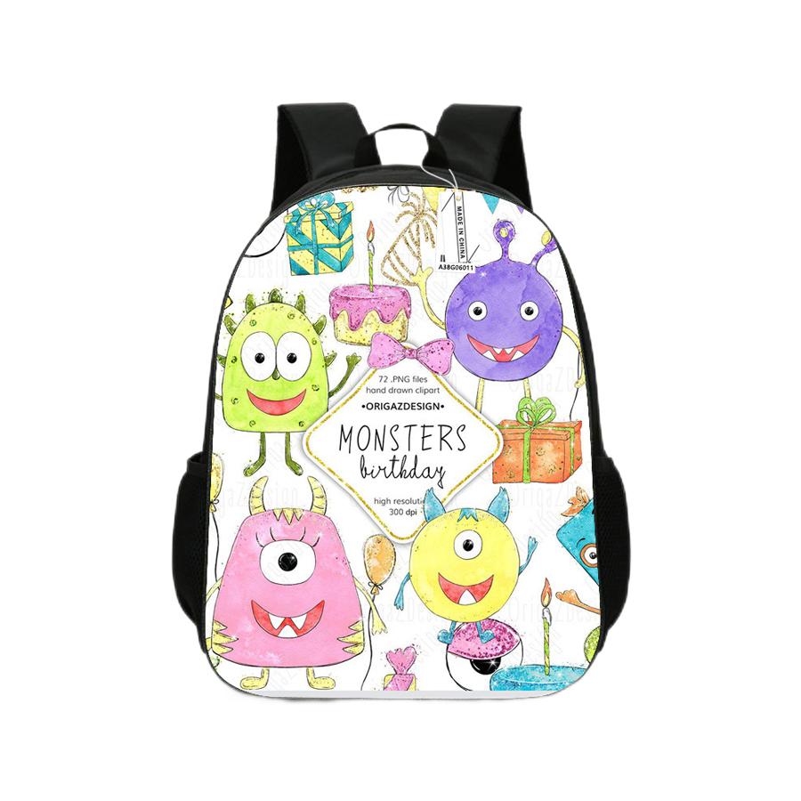 New Monster Concert Anime Backpack Kindergarten Children's Cartoon Book Bag Mochila Anime Children's Toy Gift