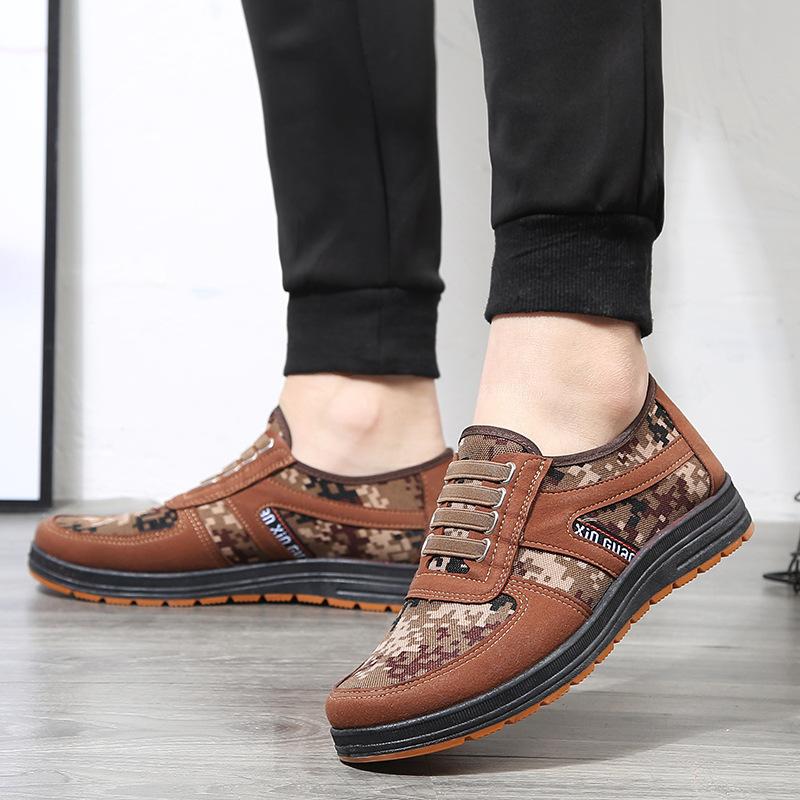 2025 Old Beijing Cloth Shoes Men's Casual Sports Work Shoes Flat Sole One Pedal Beef Tendon Sole Men's Shoes Casual Dad Shoes