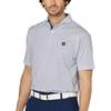 FootJoy Diamond Pattern Short Sleeve Wide Collar Golf Shirt, Navy, Men's, Size Small (FJ-S25-S23, 34552-S)