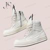 R-o Geobasket Sneakers Full White Leather High Top Shoe Boot Men Shoes Zipper Women Casual Sneaker Luxury Design Ankle Boots