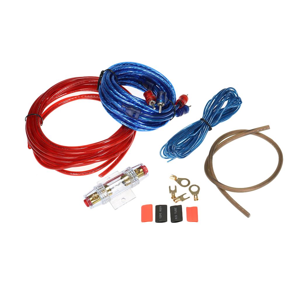 1200W Car Audio Subwoofer Amplifier Installation Kit AMP RCA Wiring Kit Cable Fuse Holder Wire Cable