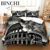 Europe City Building Bedding Set 3D Print Duvet Cover Cartoon Comforter Cover King For Kids Child Teen Boys Girls Bedroom Decor