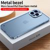 Luxury Metal Frame Lens Protection Cap Aluminum Phone Case For Iphone 13 Pro 14 Pro Max 12 Pro Max 11 Matte Translucent Cover