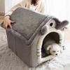 Foldable Pet House Removable Washable Cat House Puppy Cave Sofa Four Seasons General Can Pet Supplies for Small Medium Large Pet