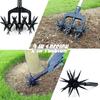 Rotary Cultivator Tool Hand Held Garden Cultivator with Tines Portable Loosening Soil Versatile Garden Cultivator Rotary Tiller