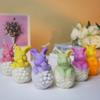 Egg Rabbit Candle Molde Easter Bunny Gypsum Resin DIY Tool Relief Flower Silicone Mold for Candle Making Mold Scent Candle Home Decor Gifts