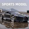 New 1:24 Bugatti Lavoiturenoire Alloy Sports Car Model Diecast Metal Toy Vehicles Car Model Simulation Sound and Light Kids Toy Gift