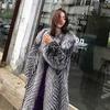 Autumn and Winter New Fur Coat Full Skin Fox Fur Grass Long Women's Windbreaker Fashion Fur Coat Slim