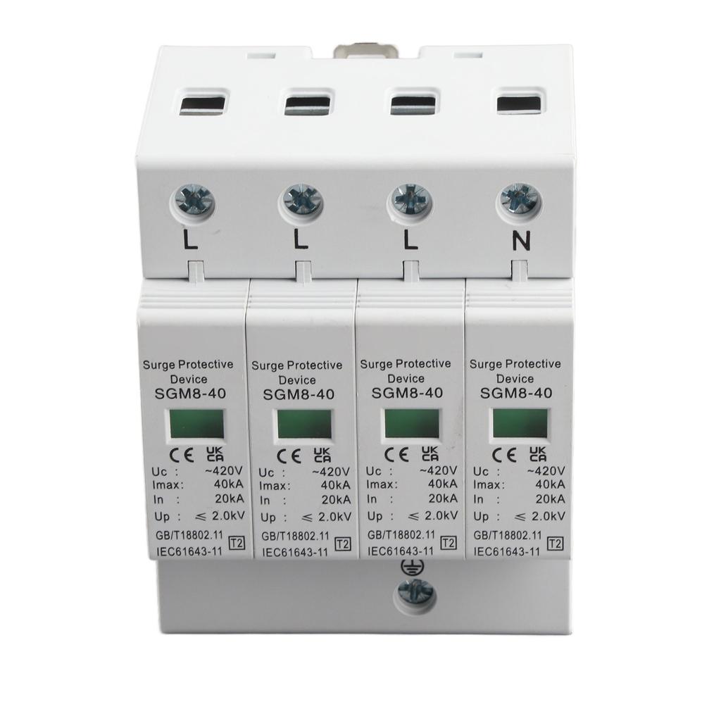 4P 40KA House Surge Din Rail Lowvoltage Protector Arrester Device for Thunder Protection