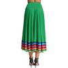 Maxi Skirt Ladies Folk Dance Skirt Elastic Waist Spanish Swing Skirt Rainbow Large Swing Hem Mexican Flamenco Performance Skirt