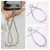 Mobile Phone Wrist Strap Beaded Faux Pearl Charm Anti-Theft Phone Lanyard Fashionable Hands-Free Bracelet Rhinestone Phone Strap
