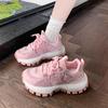 Sweet Candy Color Breathable Mesh Sneakers Women 2025 Autumn Chunky Platform Wedge Heel Casual Shoes Soft Thick Bottom Shoes