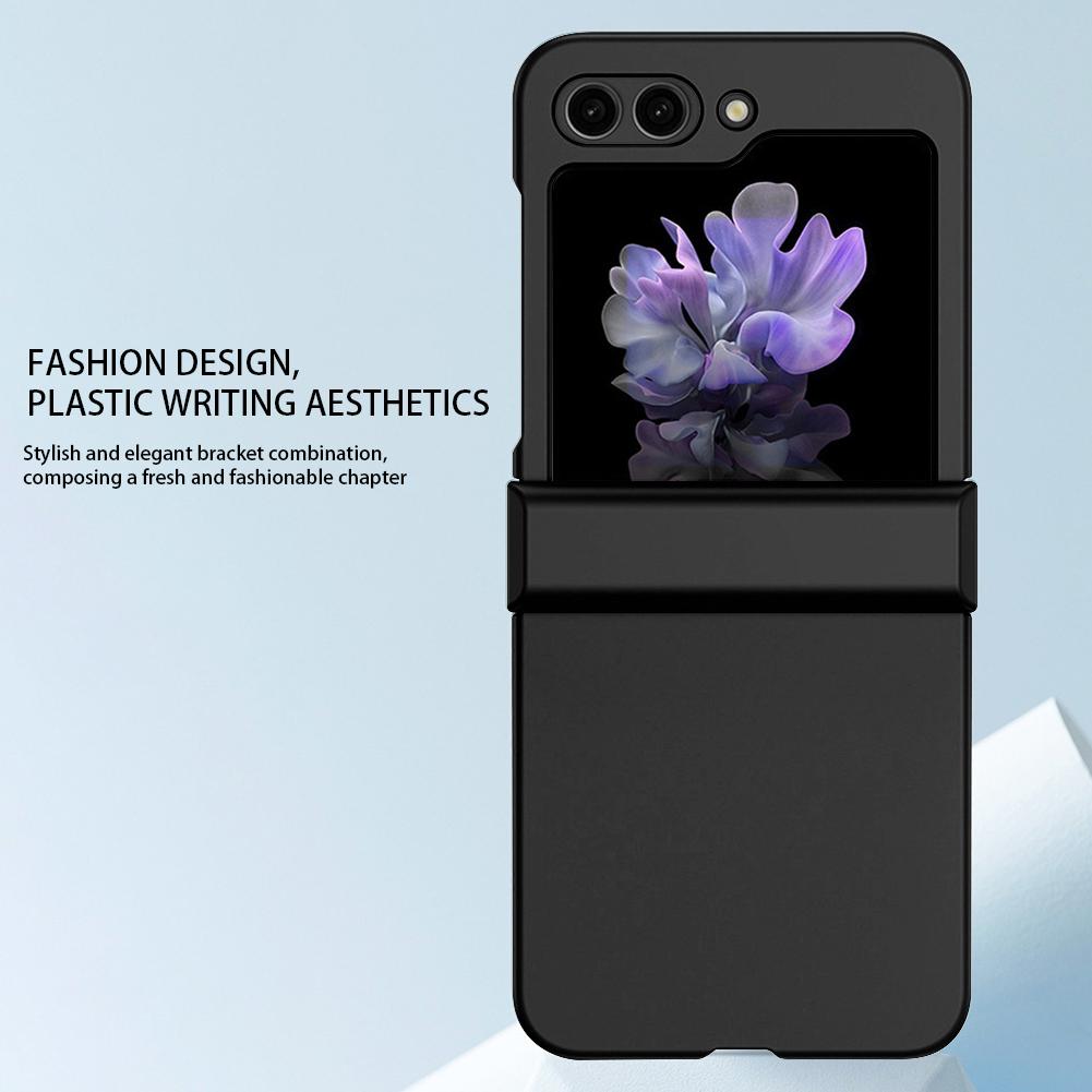 For Samsung Galaxy Z Flip 5 Solid Color Case Ultra Hard PC Shockproof Protection Shell Folding Phone Cases with Hinge Protect
