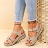 Women Sandals Summer Heels Sandalias Soft Bottom Wedges Shoes For Women Platform Sandals Luxury Shoes On Heel