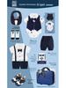 Royal Blue Baby Boy Gentleman Suit Gift Set for Autumn/Winter - Perfect for First Birthday, Full Moon, or Hundred Days Celebration
