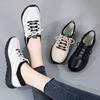 Fashion Sneakers Women Shoes Platform Loafers Lace Up Leather Flats 2024 Trend Spring Casual Mom Shoe Mujer Zapatos Chaussure Femme