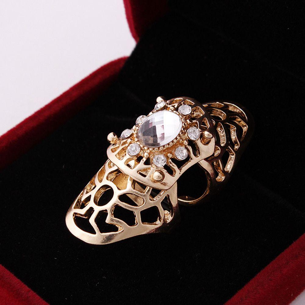 Cool Punk Rings Hollow Scroll Joint Fashion Jewelry for Women /Men Ring Full Finger Claw Rings