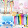 3 Roll Crepe Paper Cuttable Crepe Paper Streamers Backdrop Decor for Wedding