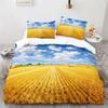 Gold Wheat Field Duvet Cover Natural Scenery Print Bedding Set Microfiber Twin Queen King Comforter Cover For Kids Adults Decor