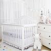 Minimalist White Baby Bed Bumper - European & American Style Anti-Collision Guardrail Cover