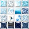 Simple Blue Pattern Pillowcase Living Room Office Home Pillowcase Car Ornaments