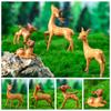 Plastic Crafts Sika Deer Figurines Mini Micro Landscape Ornaments Deer Miniature Statue Bonsai