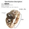 Gray Crystal Bangle for Women Antique Gold Color Charm Cuff Bracelets