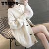 Sweater Cardigan Women's Spring and Autumn Loose Knitted Sweater Mid-length Casual Coat