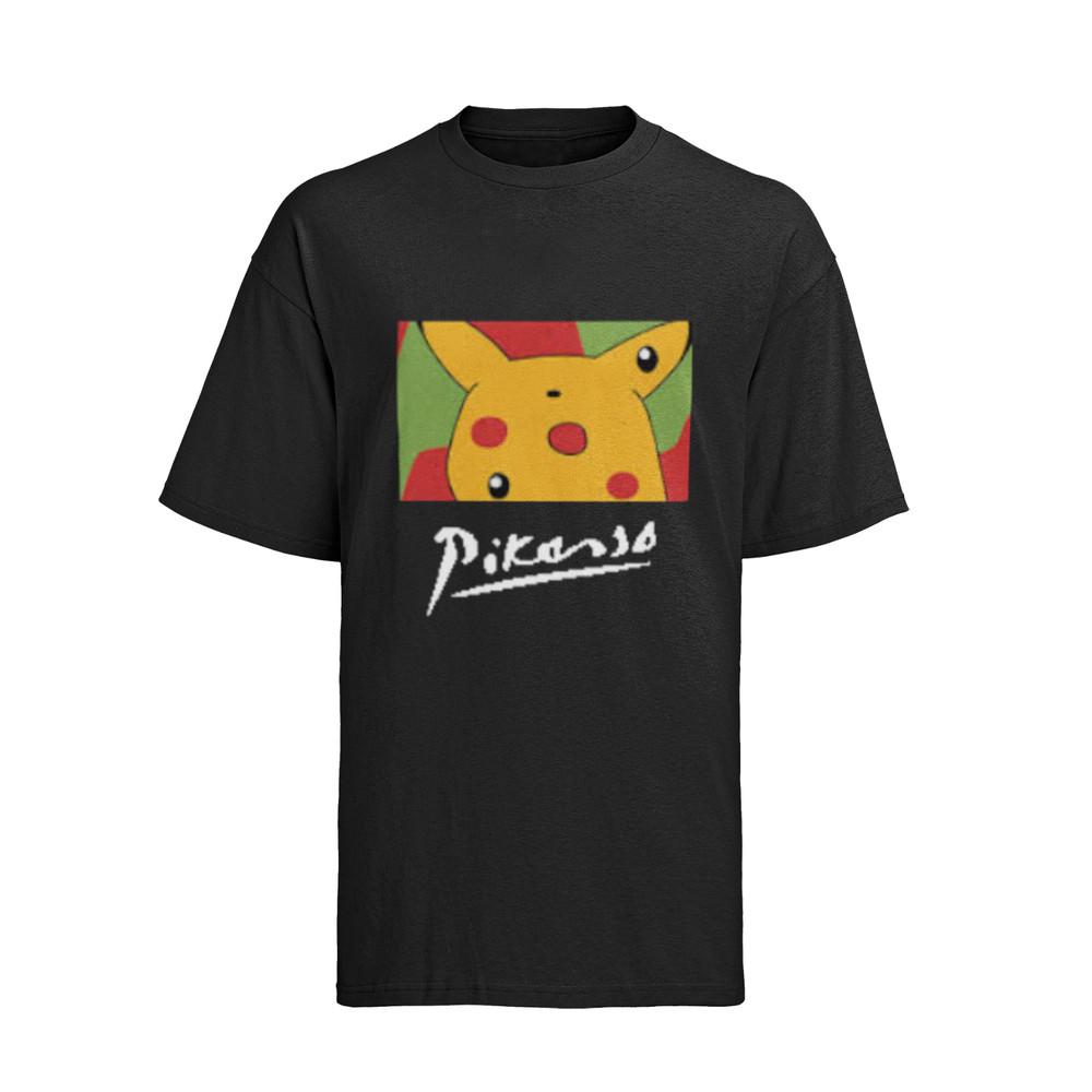 Lustiges Picasso Pikacco Pika Monster Parodie Herren T-Shirt Baumwolle