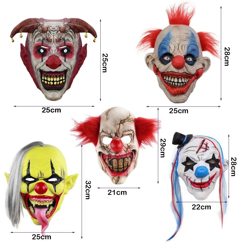 Multipurpose Halloween Horror Party Cosplay Mask Unisex Prank Helmet Prop Clown Head Cover