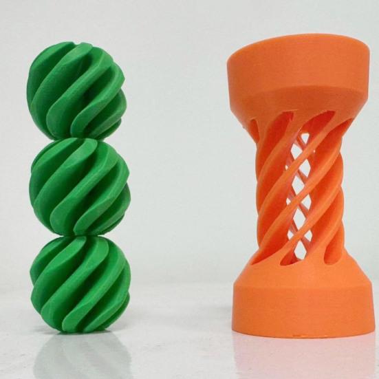 3D Printed Spiral Cylinder Ball Impossible Passthrough Spiral Cylinder Desktop Figurine Stress Anxiety Relief Kids Adults Educational Mini Column