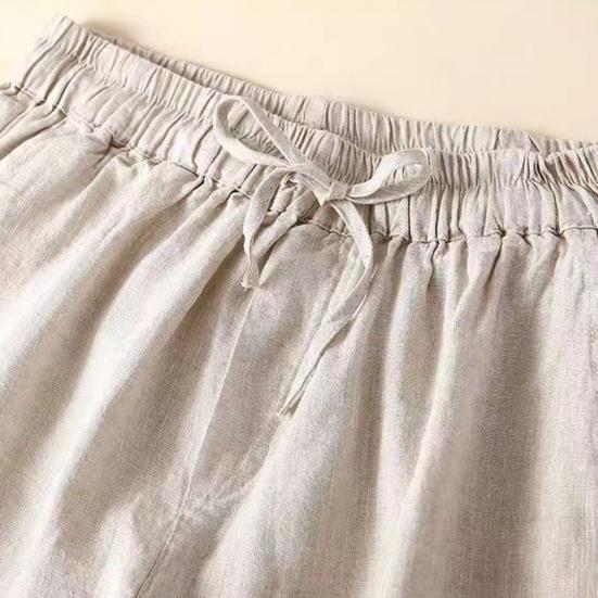 Women's Loose Boho Summer Shorts Drawstring Comfy Elastic Waist Shorts High-Waisted Wide-Leg Hollow Floral Lace Shorts