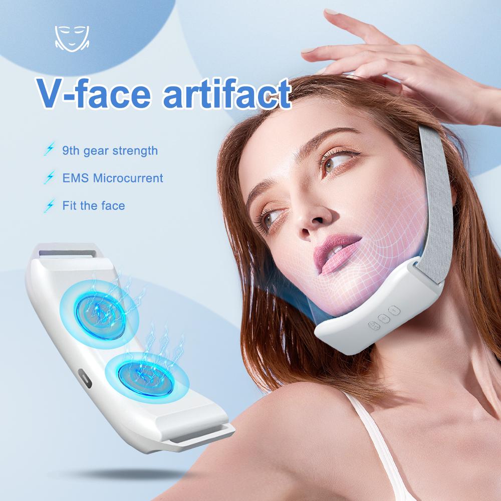 New EMS V-Face Beauty Device Double Chin Reducer Facial Lifting Slimming Massage Skin Care Anti Wrinkle Facial Vibration Massage